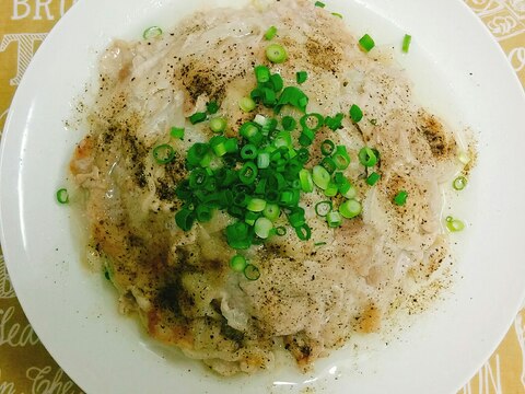 簡単レンジでチン！豚肉のもやしぽん酢